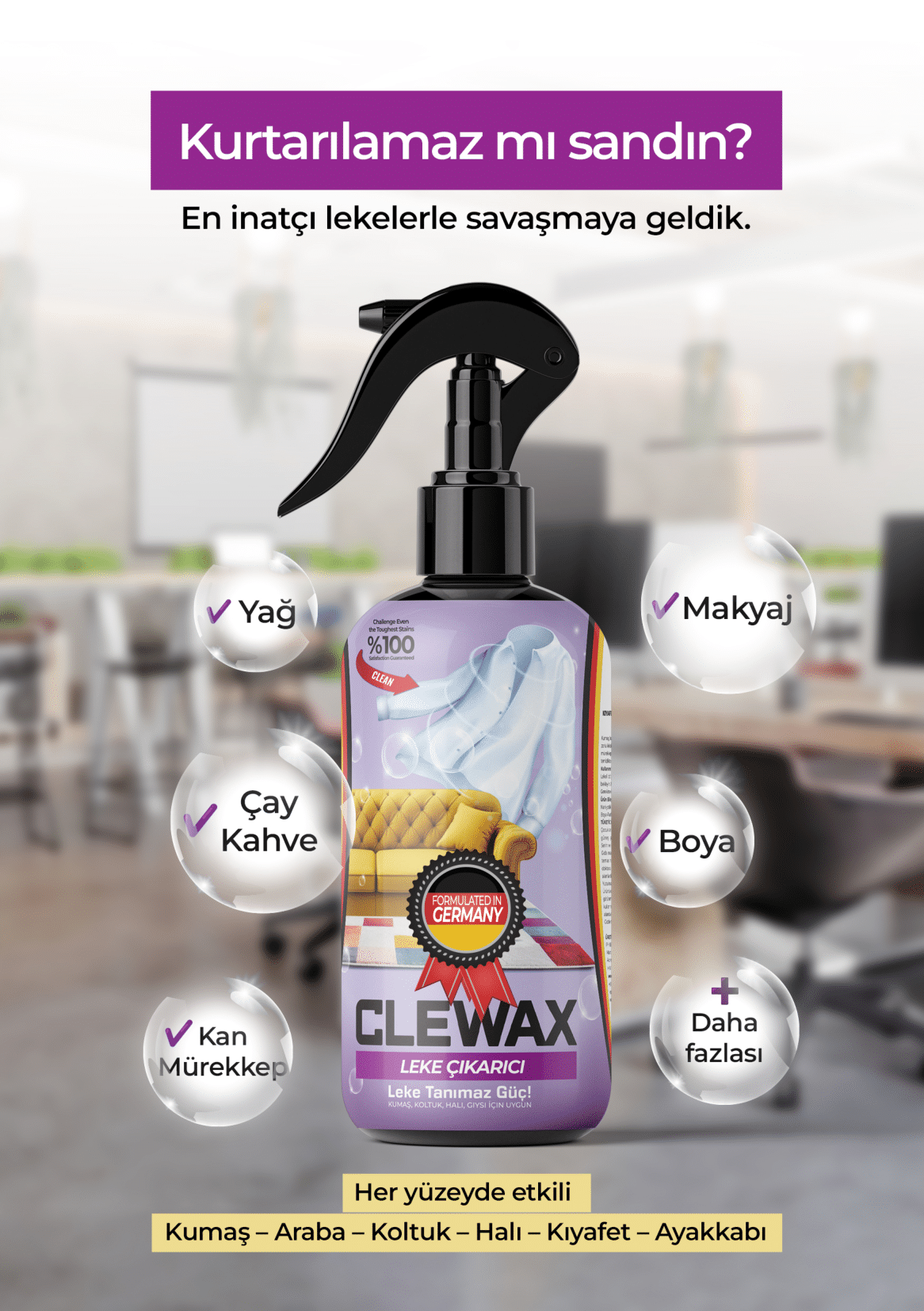 CLEWAX Leke Çıkarıcı 400 Ml